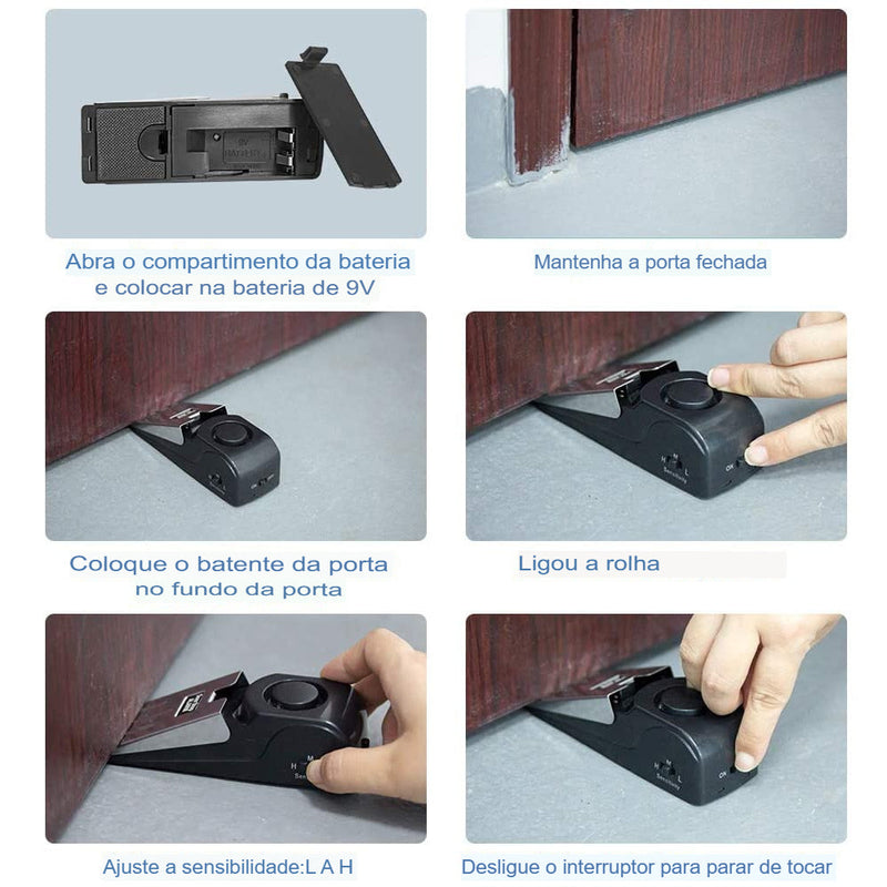 DoorBlock Pro™ – Trava de Porta com Alarme Sonoro 120dB