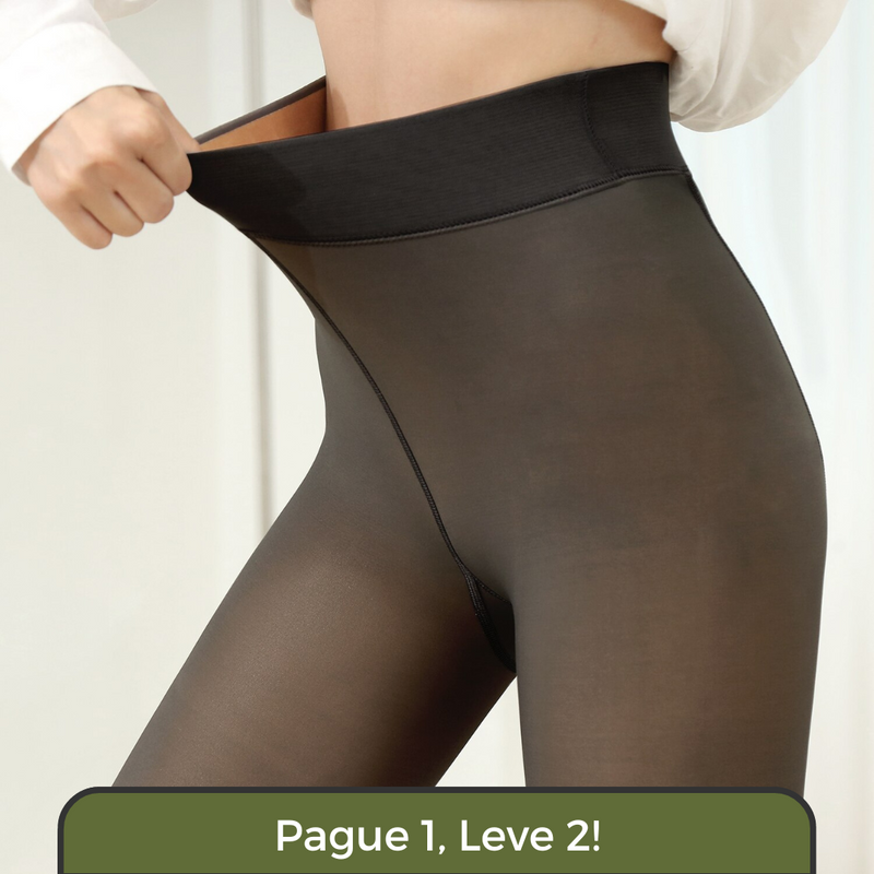 ThermaLisse - Meia-Calça Térmica Forrada de Lã Feminina; Conforto e Calor