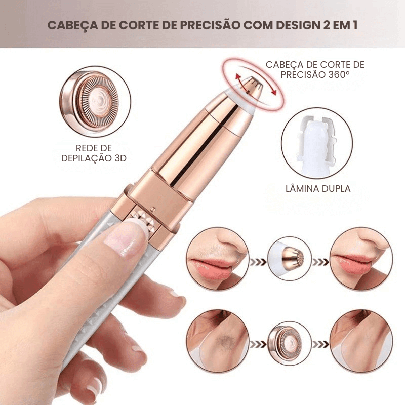 AllureGlam  8 em 1 - Depilador Elétrico Indolor Feminino