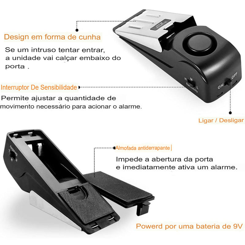 DoorBlock Pro™ – Trava de Porta com Alarme Sonoro 120dB