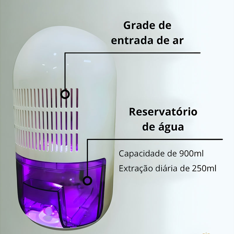 Desumidificador Portátil AirDryControl | Anti-Mofo Silencioso